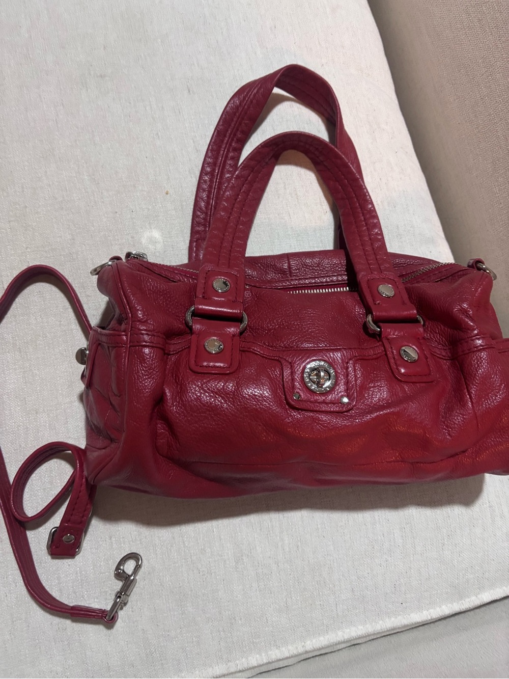 Marc jacobs red leather bag